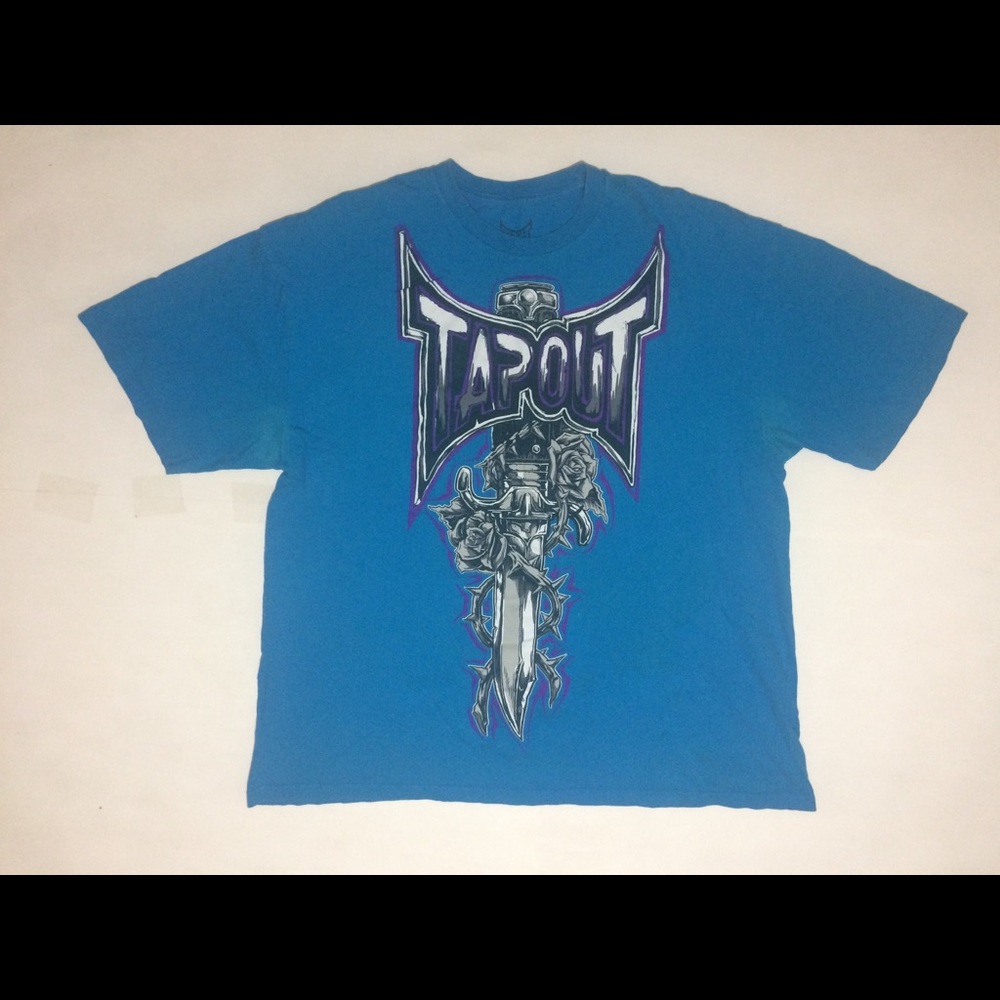 Tapout Mens 3XB Light Blue Graphic Tee T shirt